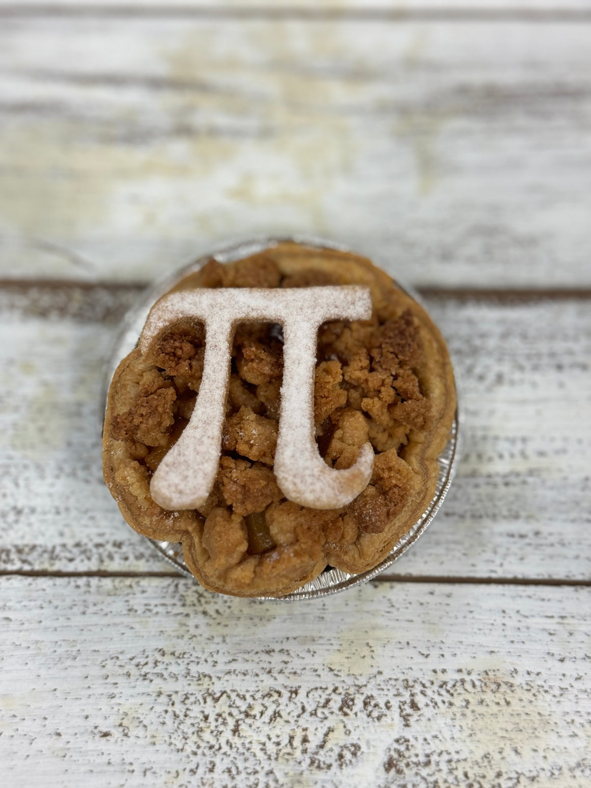 *** PI Day Special: Apple Crumb Pie (with PI sign)