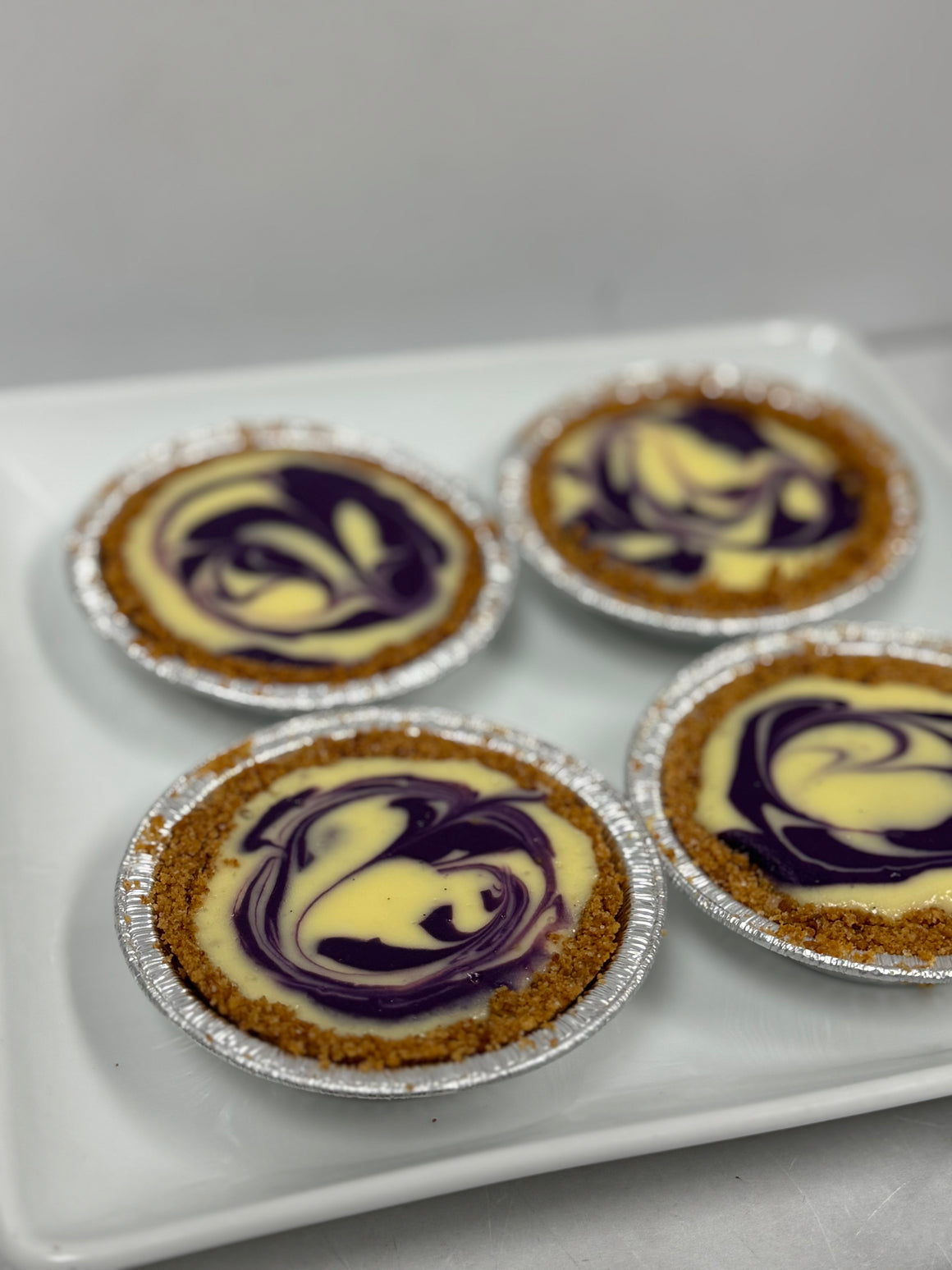 *** PI Day Special: Ube Swirl Cheesecake