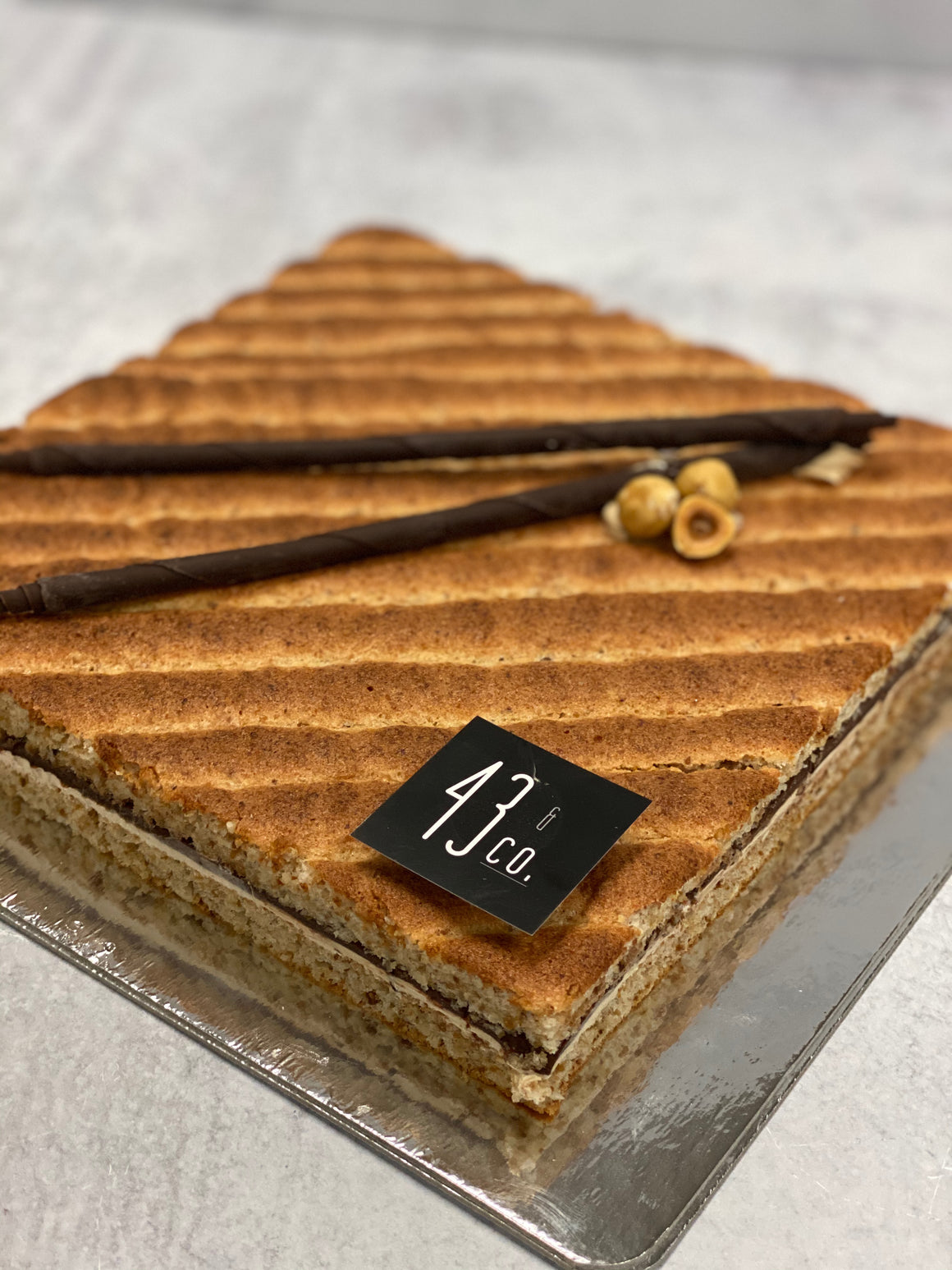Hazelnut-Espresso Cake - 7.5” x 7.5” Square