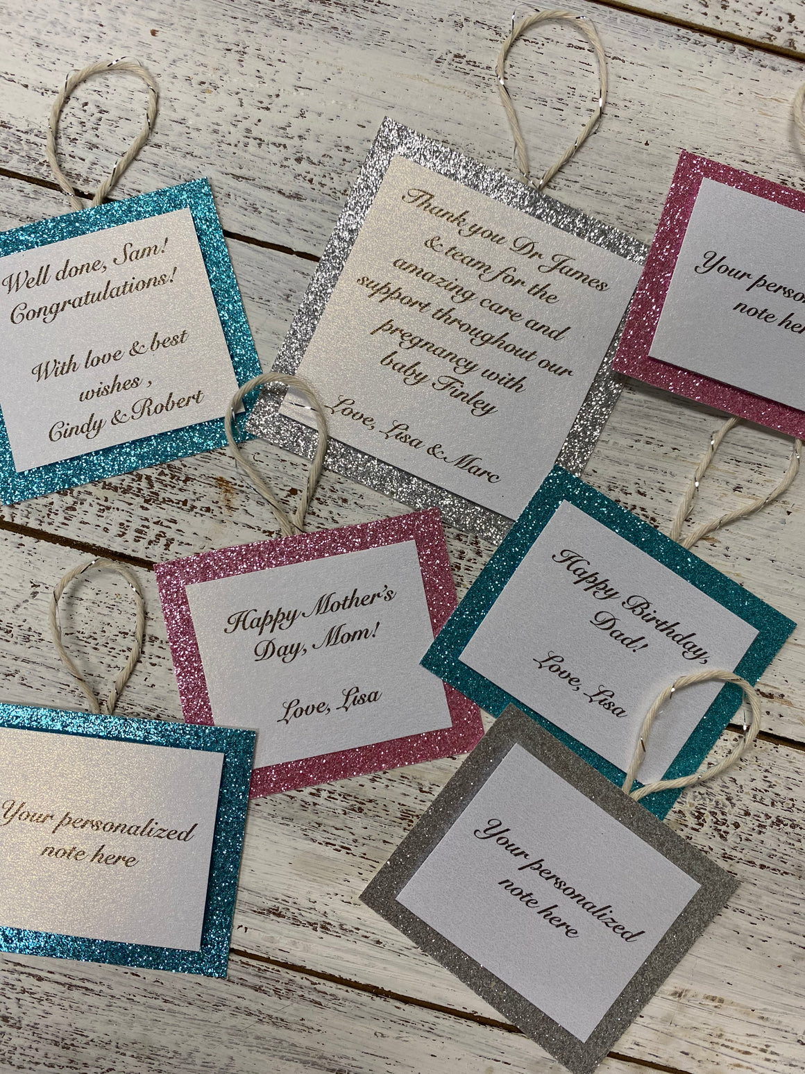 * Handmade Personalized Note Tag